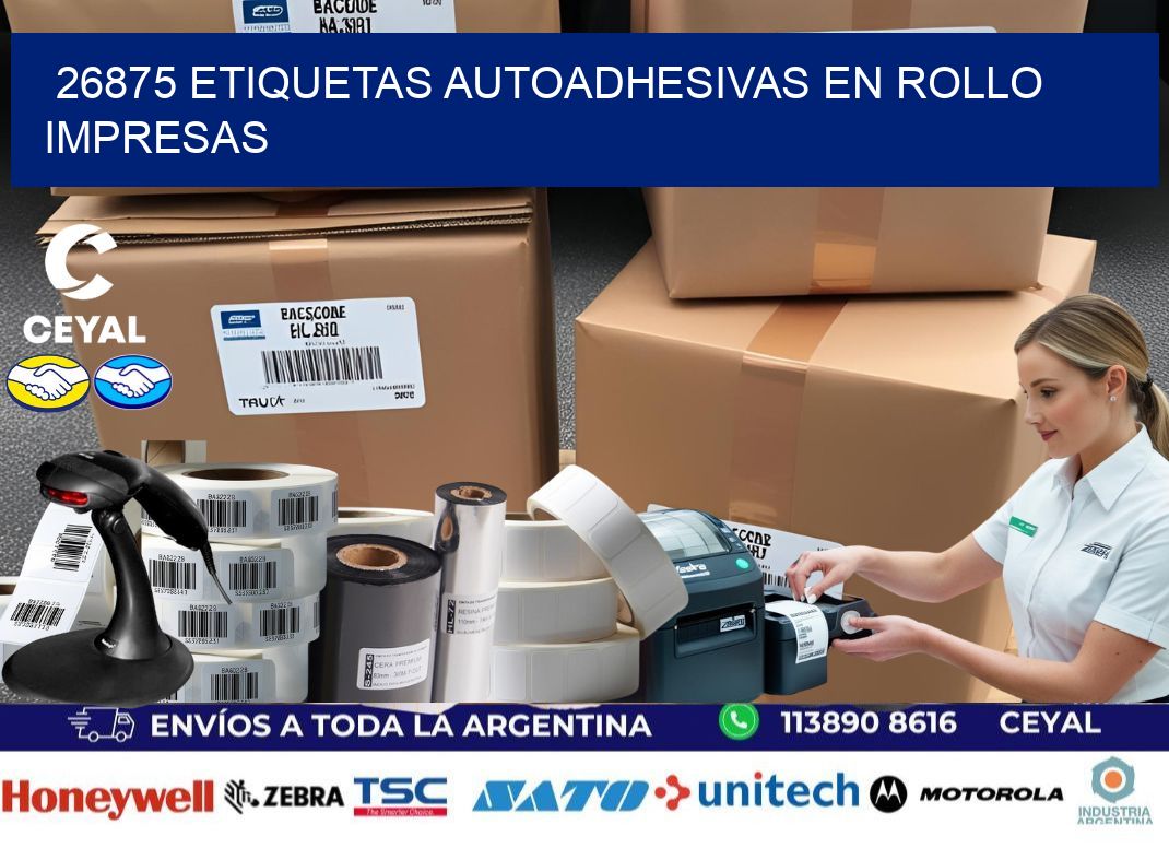 26875 Etiquetas autoadhesivas en rollo impresas