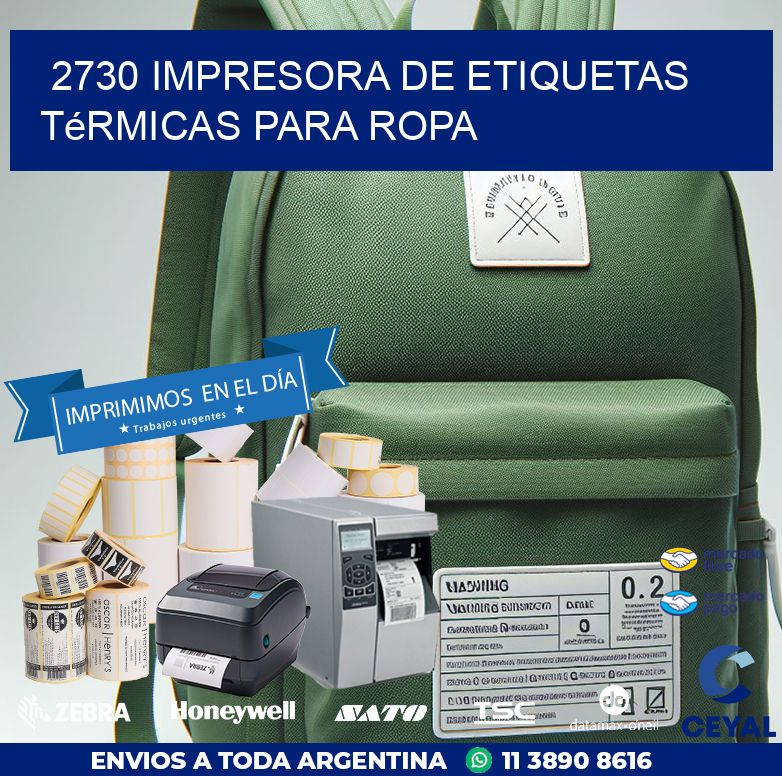 2730 impresora de etiquetas térmicas para ropa