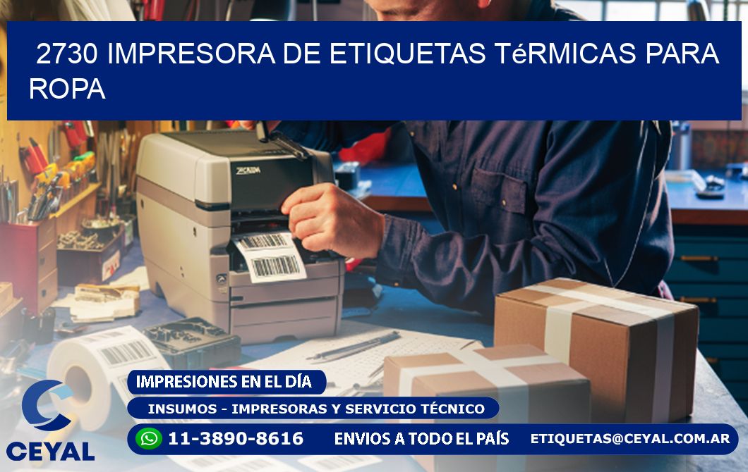 2730 impresora de etiquetas térmicas para ropa