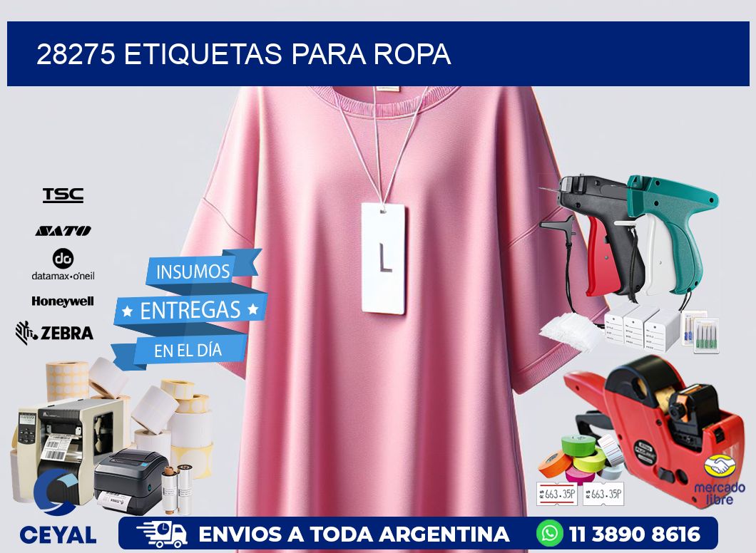 28275 etiquetas para ropa