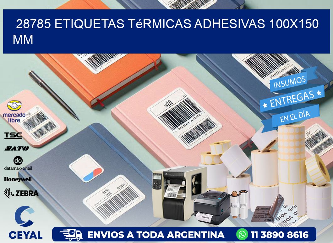 28785 etiquetas térmicas adhesivas 100x150 mm