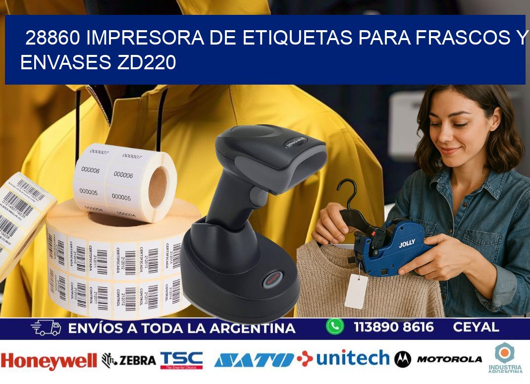 28860 impresora de etiquetas para frascos y envases ZD220
