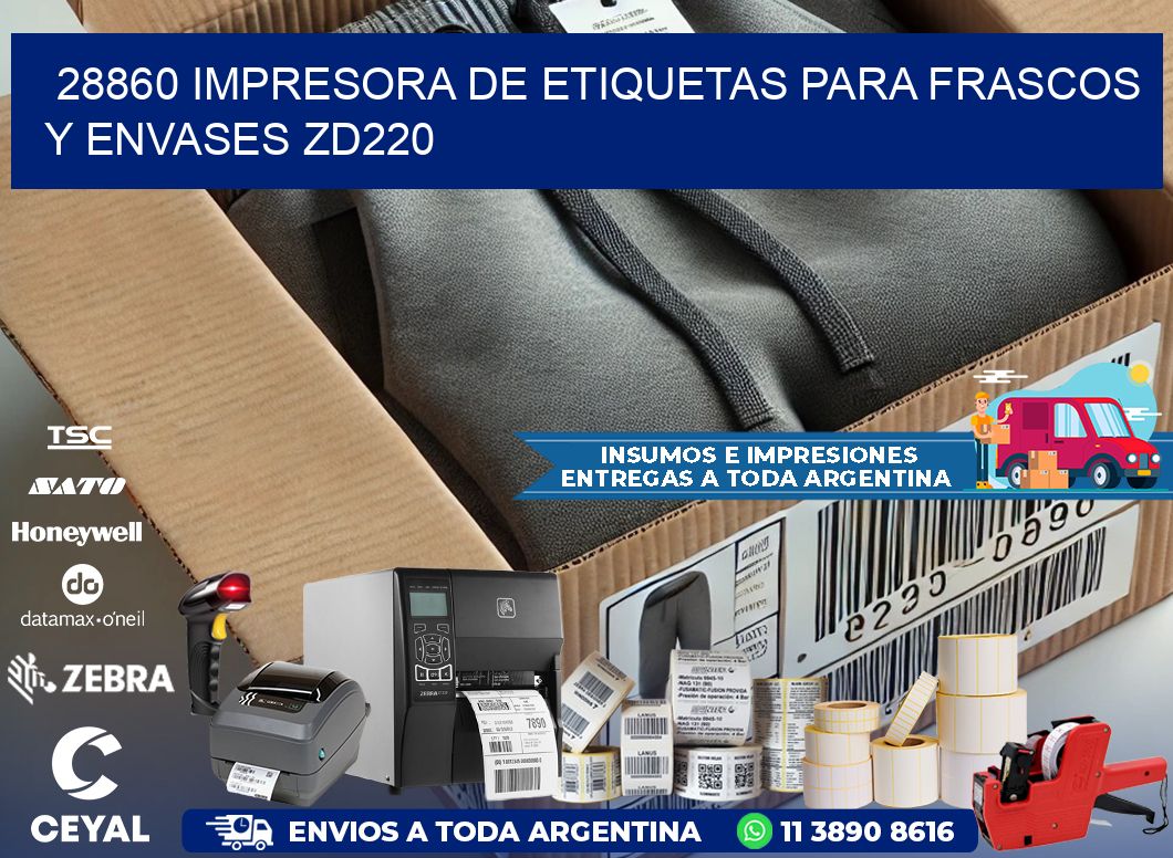 28860 impresora de etiquetas para frascos y envases ZD220