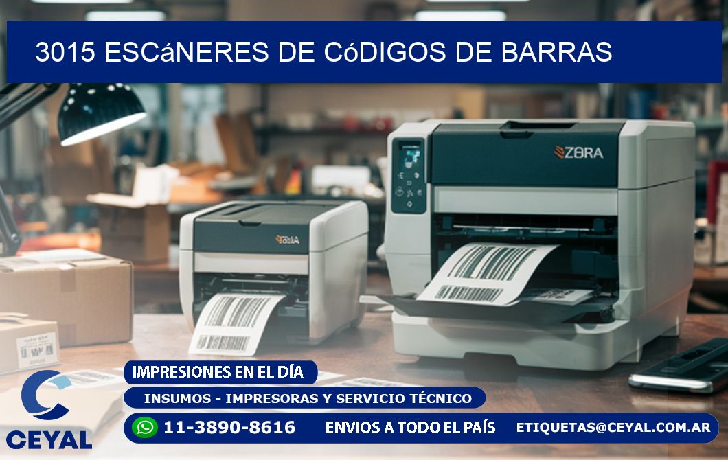 3015 Escáneres de códigos de barras