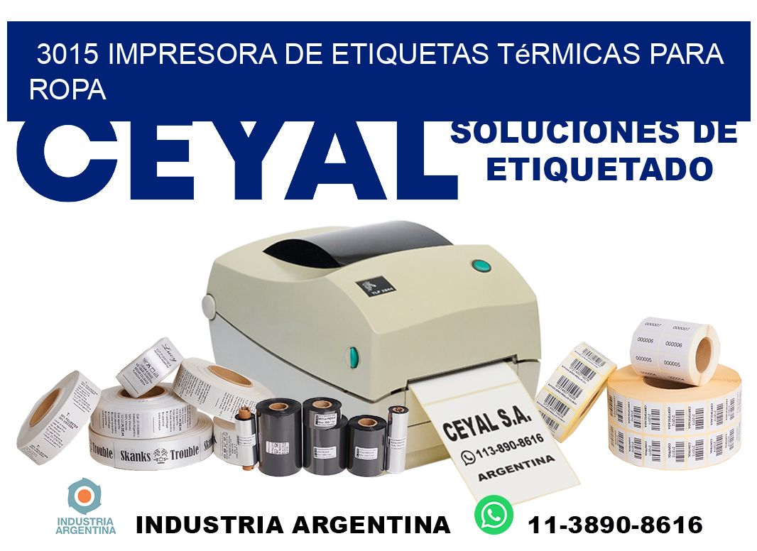3015 impresora de etiquetas térmicas para ropa
