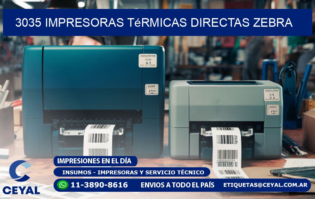 3035 impresoras térmicas directas zebra