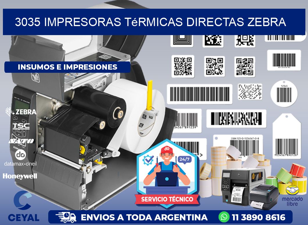 3035 impresoras térmicas directas zebra