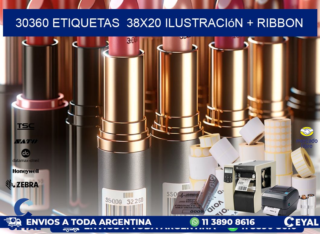 30360 etiquetas  38×20 ilustración + ribbon