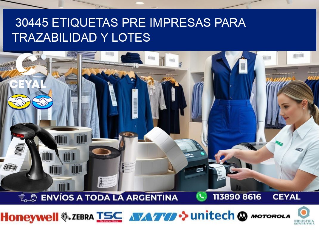 30445 etiquetas pre impresas para trazabilidad y lotes