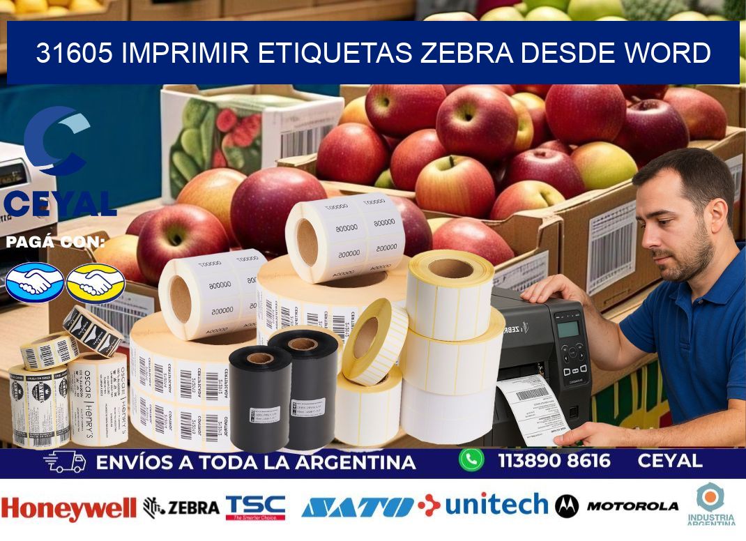 31605 imprimir etiquetas zebra desde word