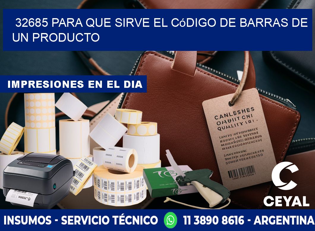 32685 Para que sirve el código de barras de un producto