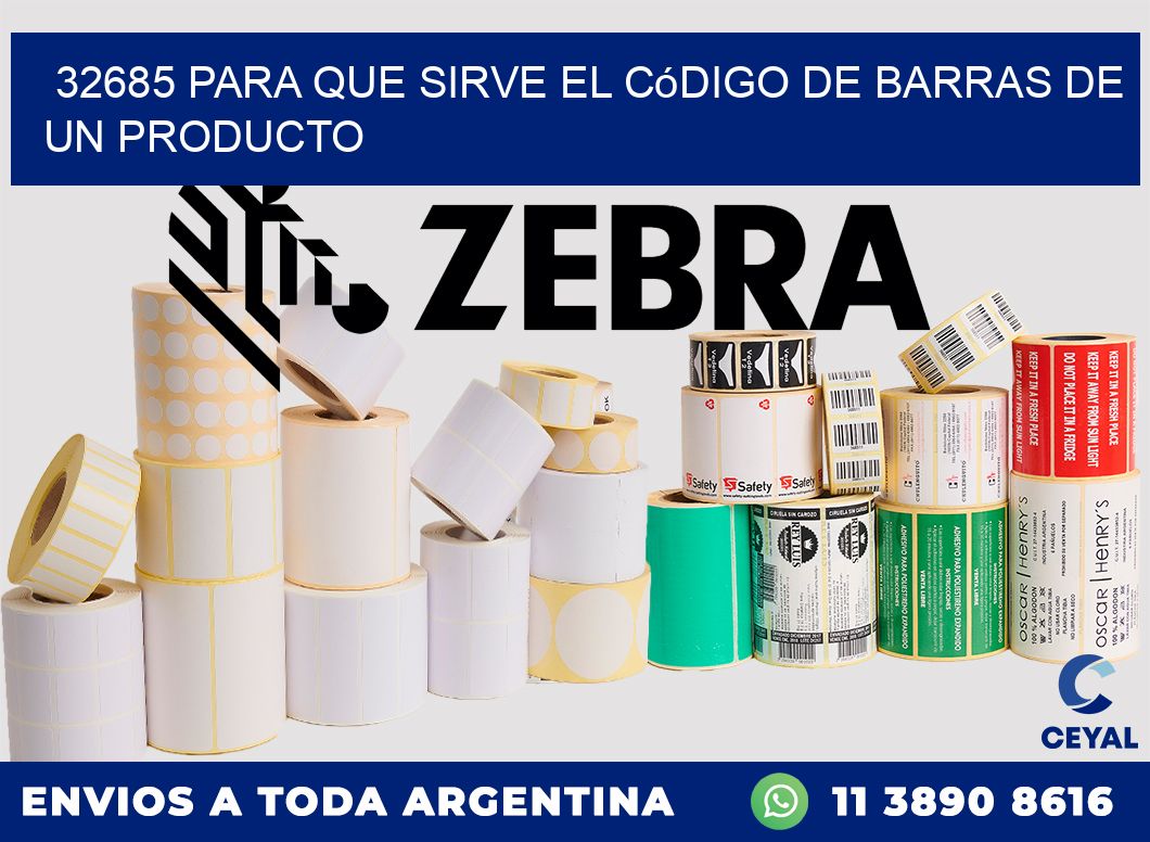 32685 Para que sirve el código de barras de un producto