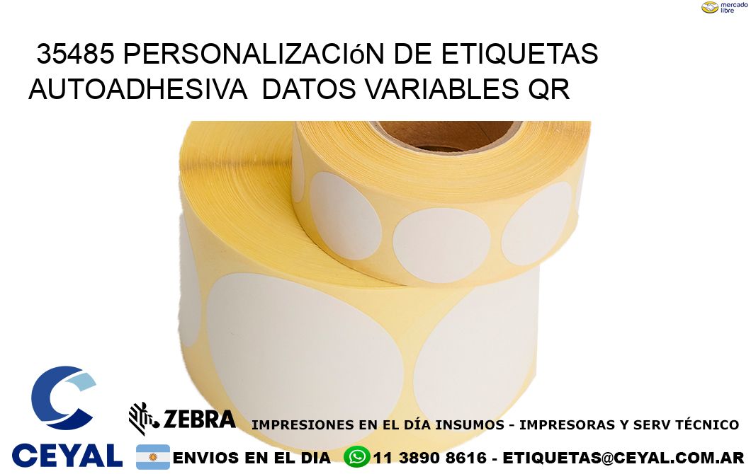 35485 Personalización de etiquetas autoadhesiva  datos variables QR