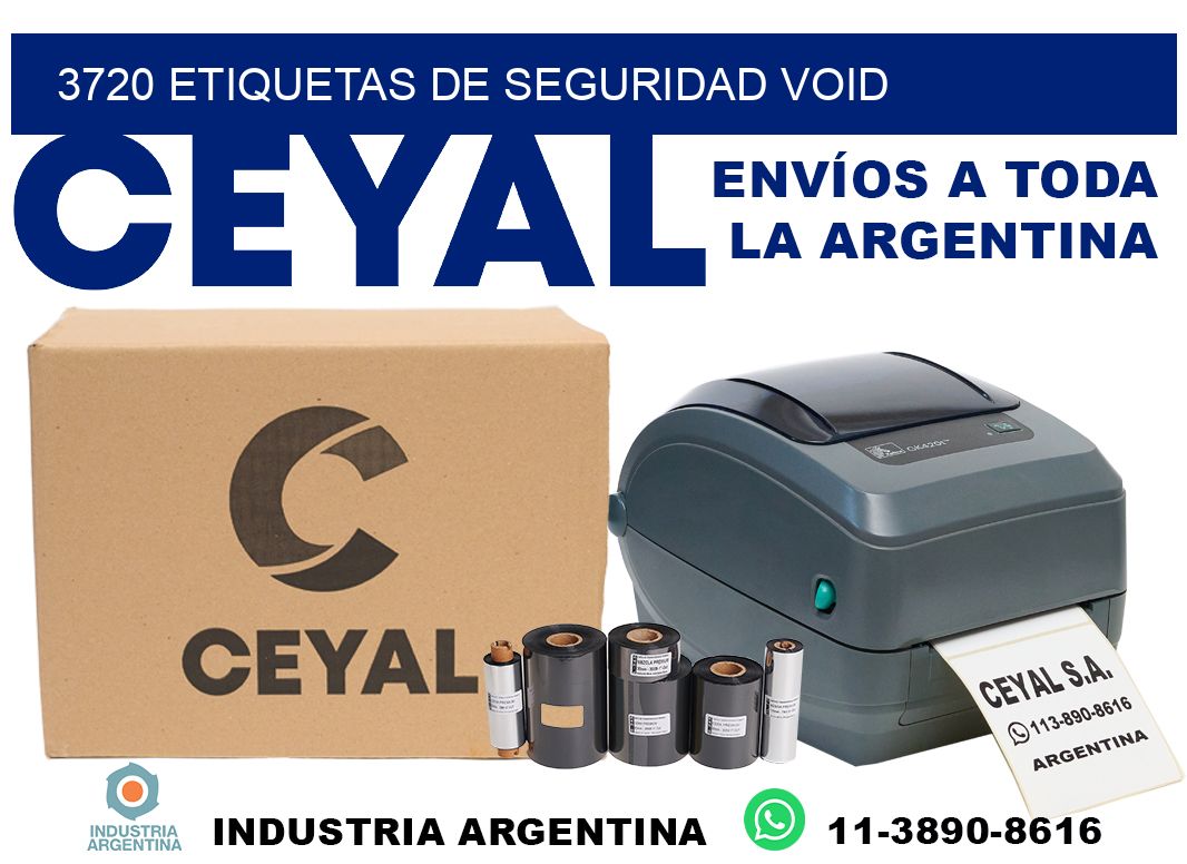 3720 etiquetas de seguridad void