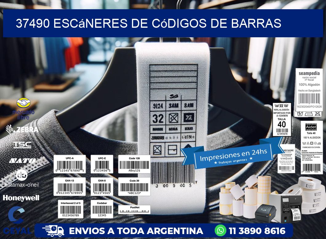 37490 Escáneres de códigos de barras
