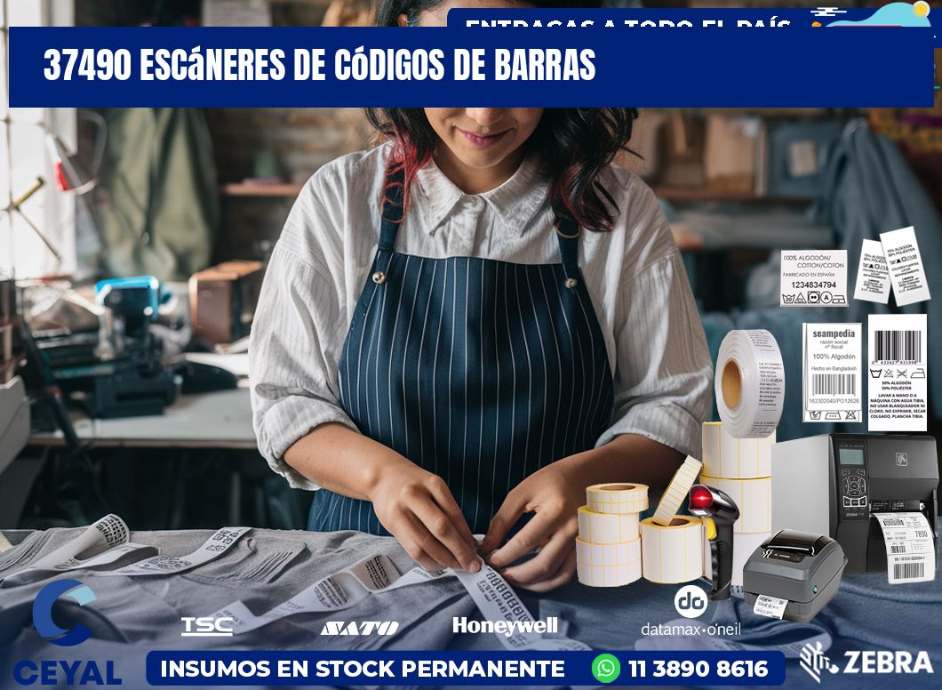 37490 Escáneres de códigos de barras