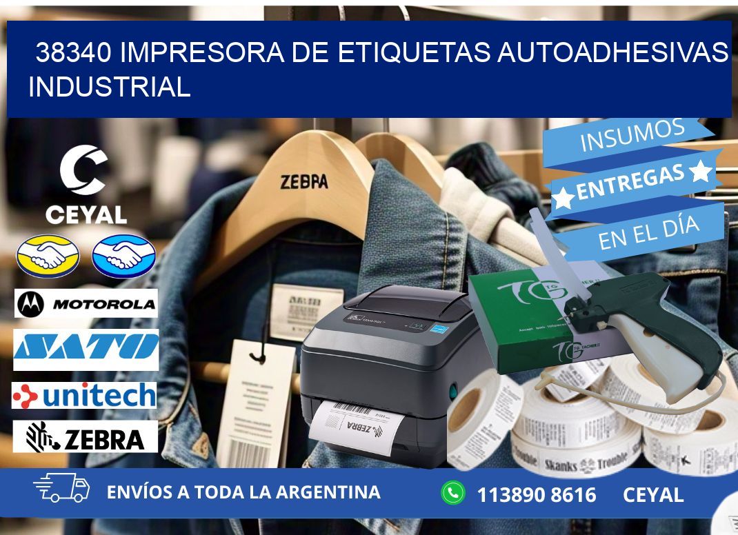 38340 Impresora de etiquetas autoadhesivas industrial