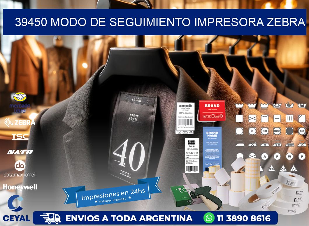 39450 Modo de seguimiento impresora Zebra