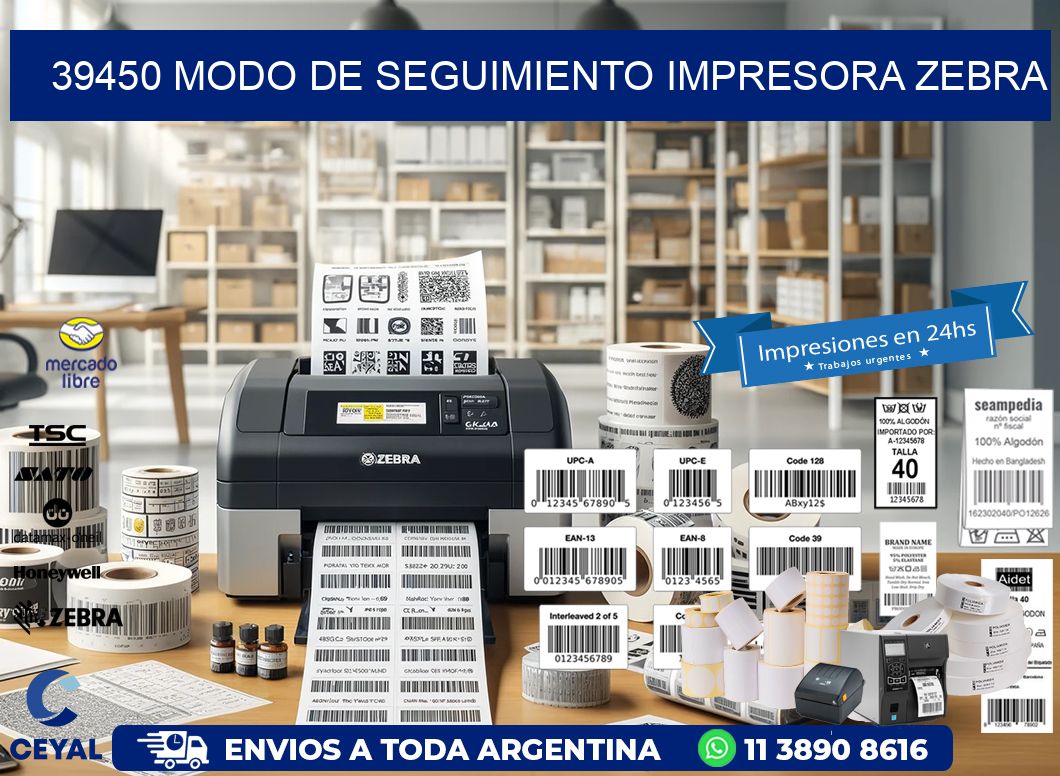 39450 Modo de seguimiento impresora Zebra