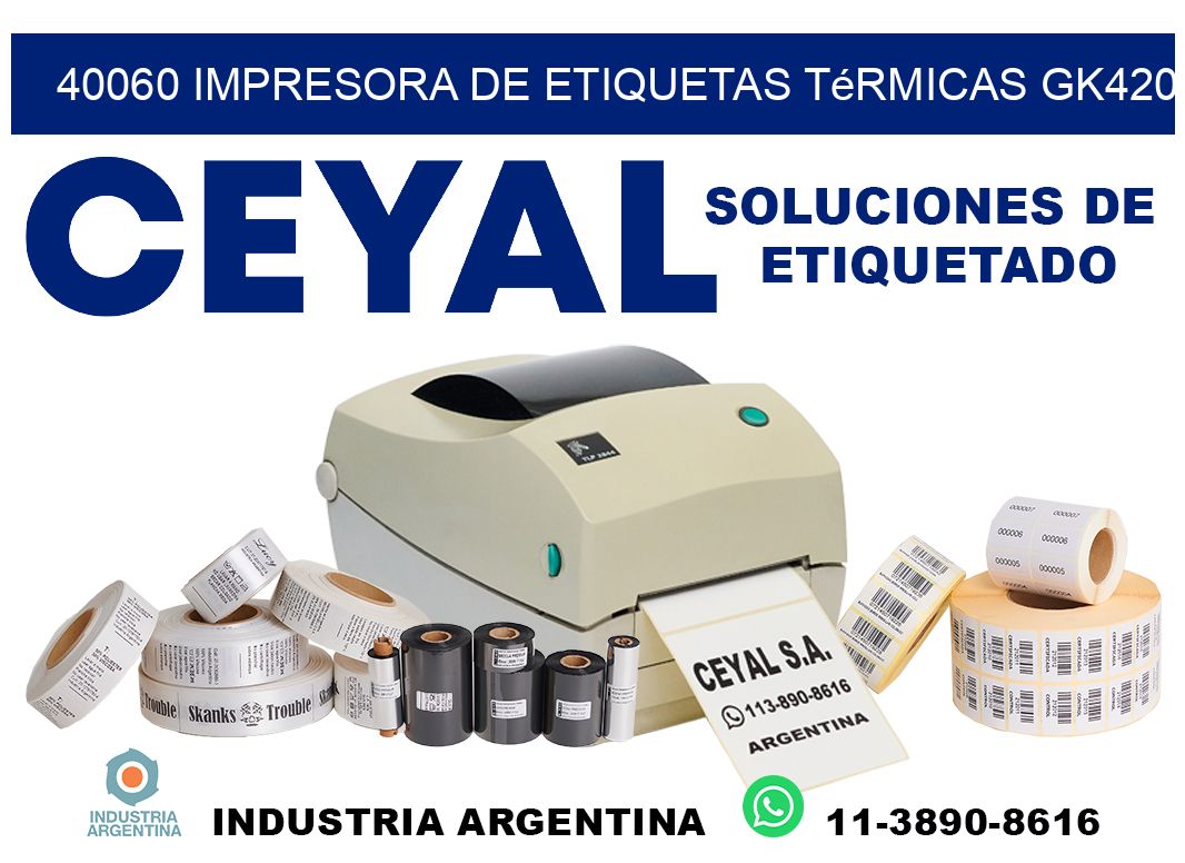 40060 Impresora de etiquetas térmicas GK420
