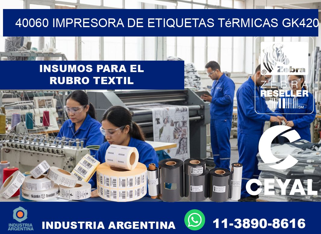 40060 Impresora de etiquetas térmicas GK420