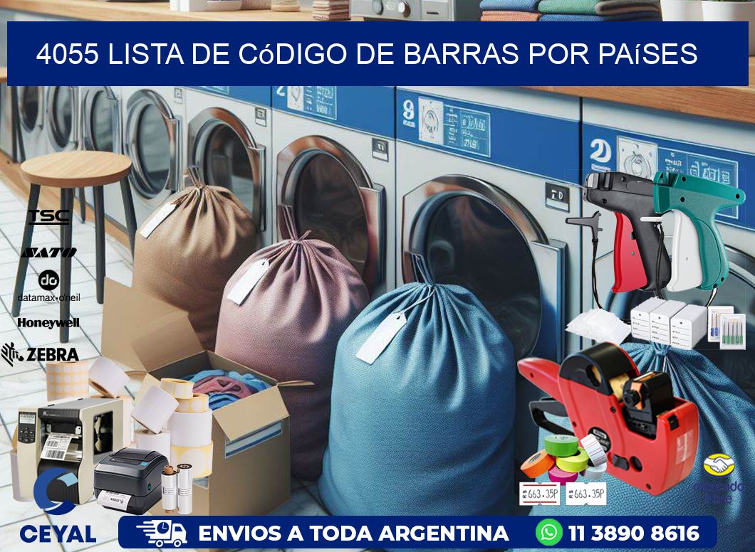 4055 Lista de código de barras por países
