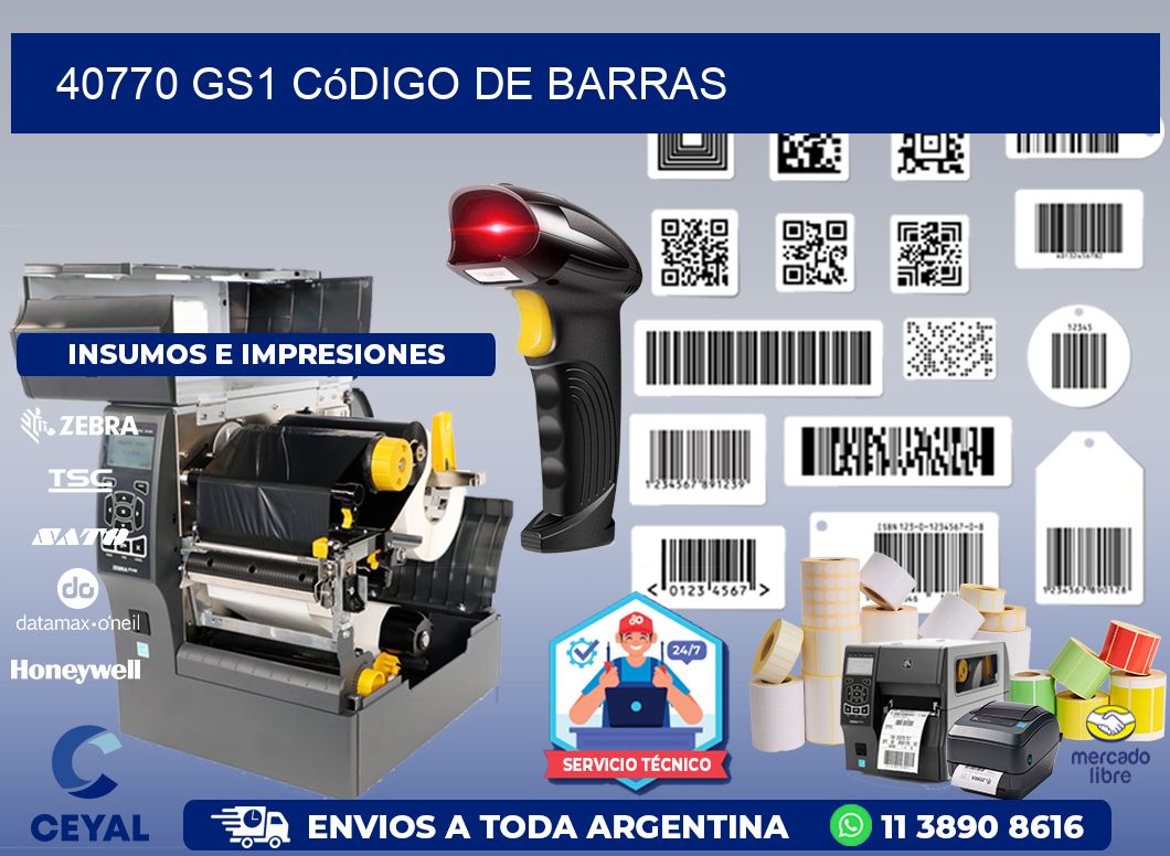 40770 GS1 código de barras
