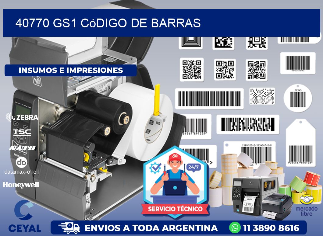 40770 GS1 código de barras