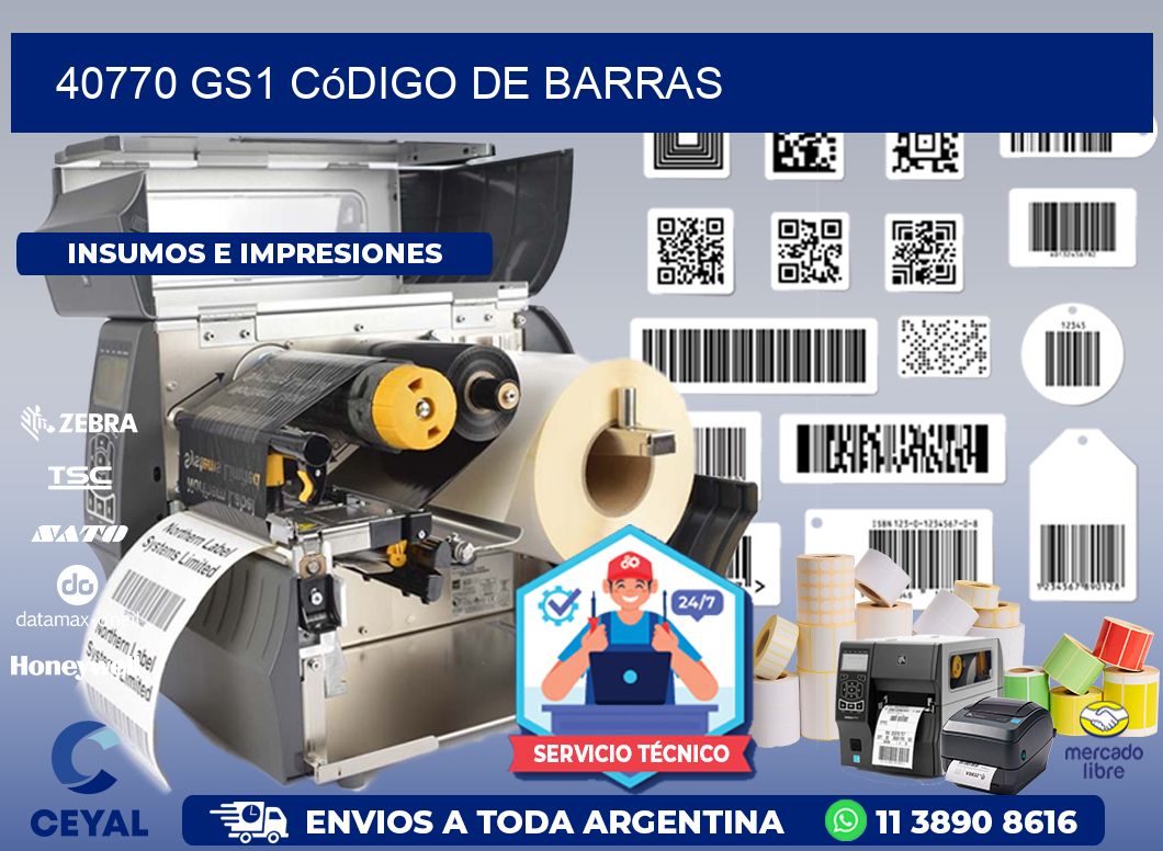 40770 GS1 código de barras