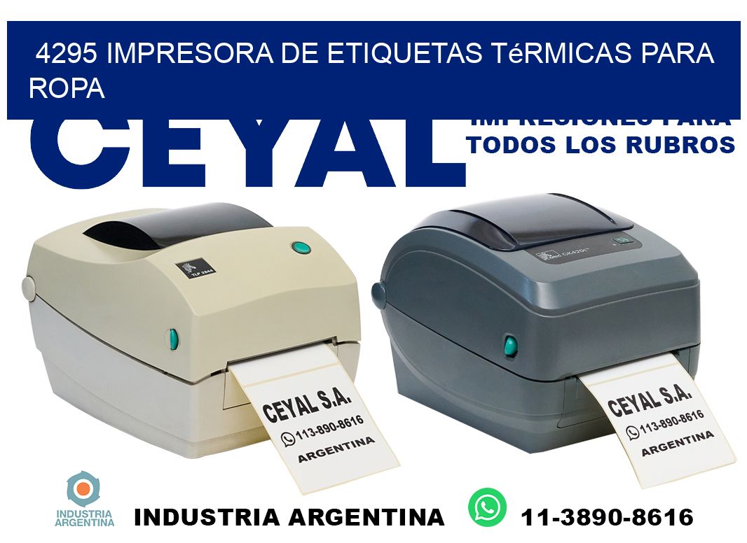 4295 impresora de etiquetas térmicas para ropa