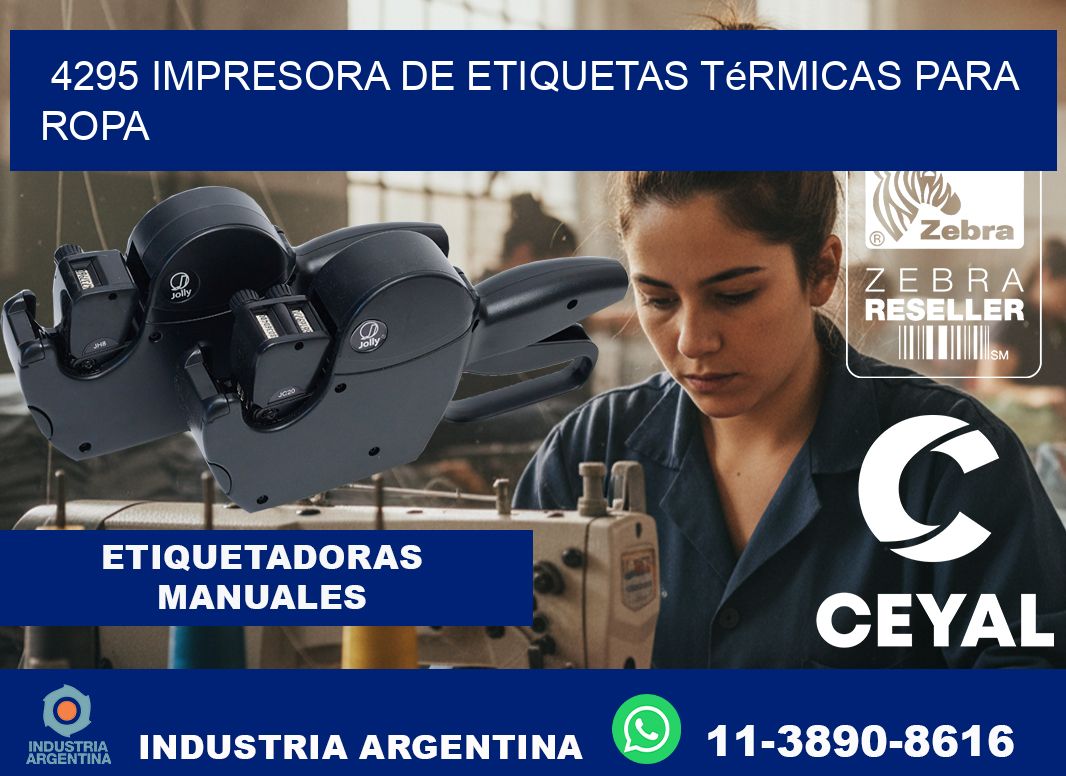 4295 impresora de etiquetas térmicas para ropa