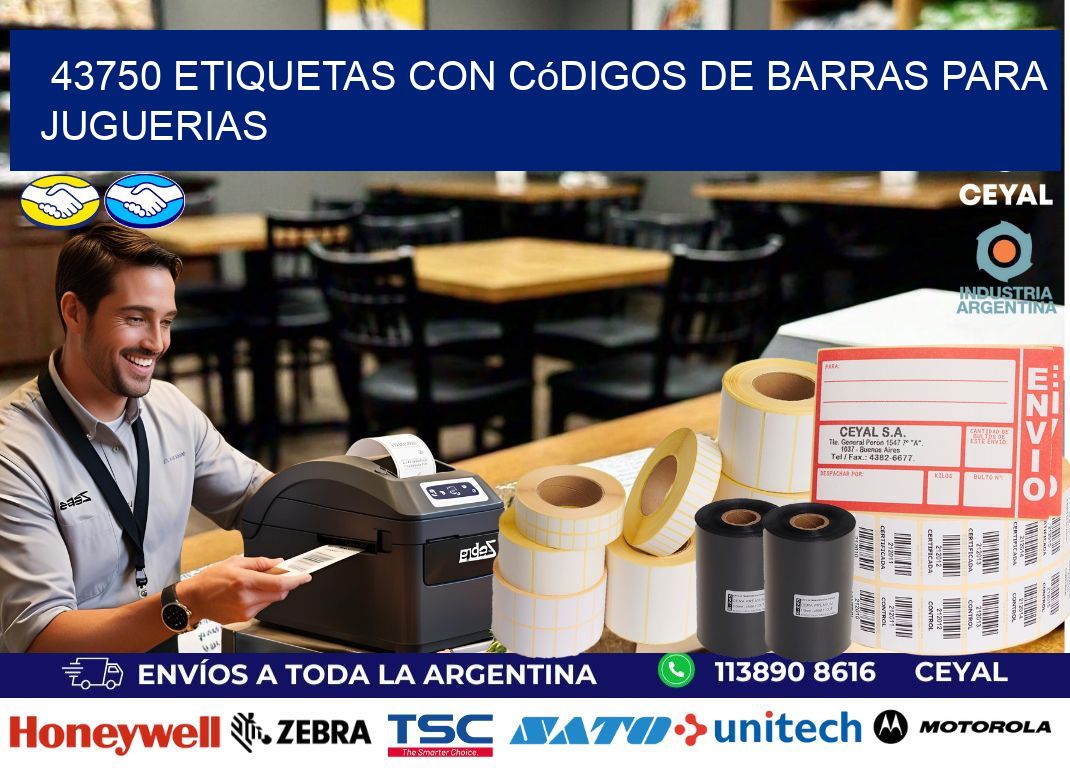 43750 etiquetas con códigos de barras para juguerias