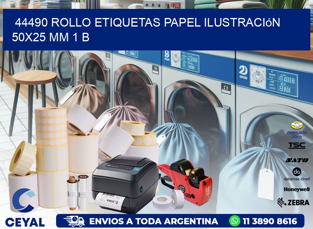 44490 Rollo Etiquetas Papel Ilustración 50×25 Mm 1 B