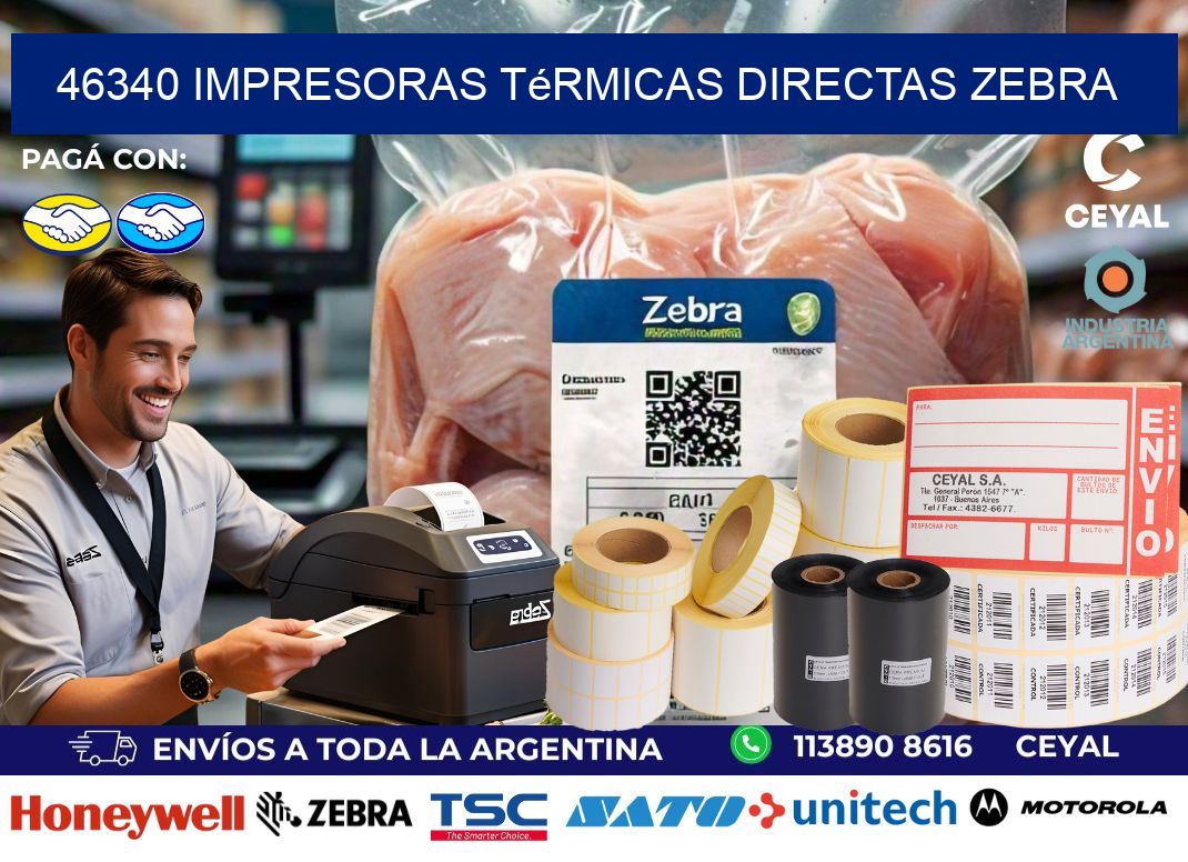 46340 impresoras térmicas directas zebra