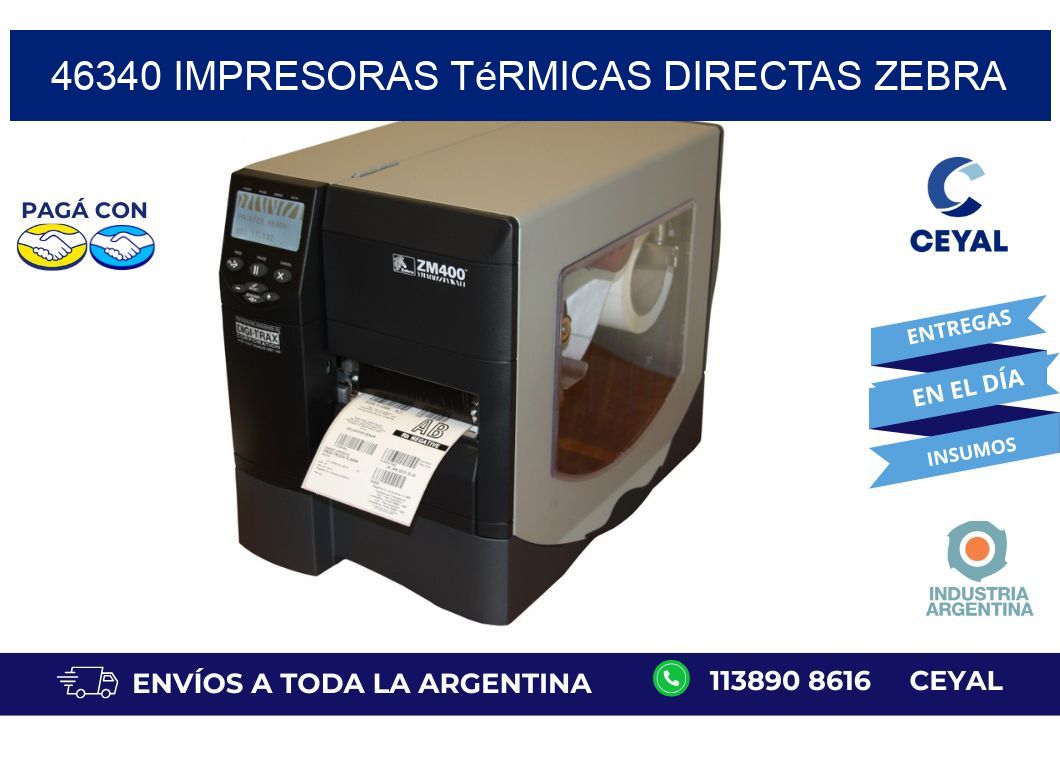 46340 impresoras térmicas directas zebra