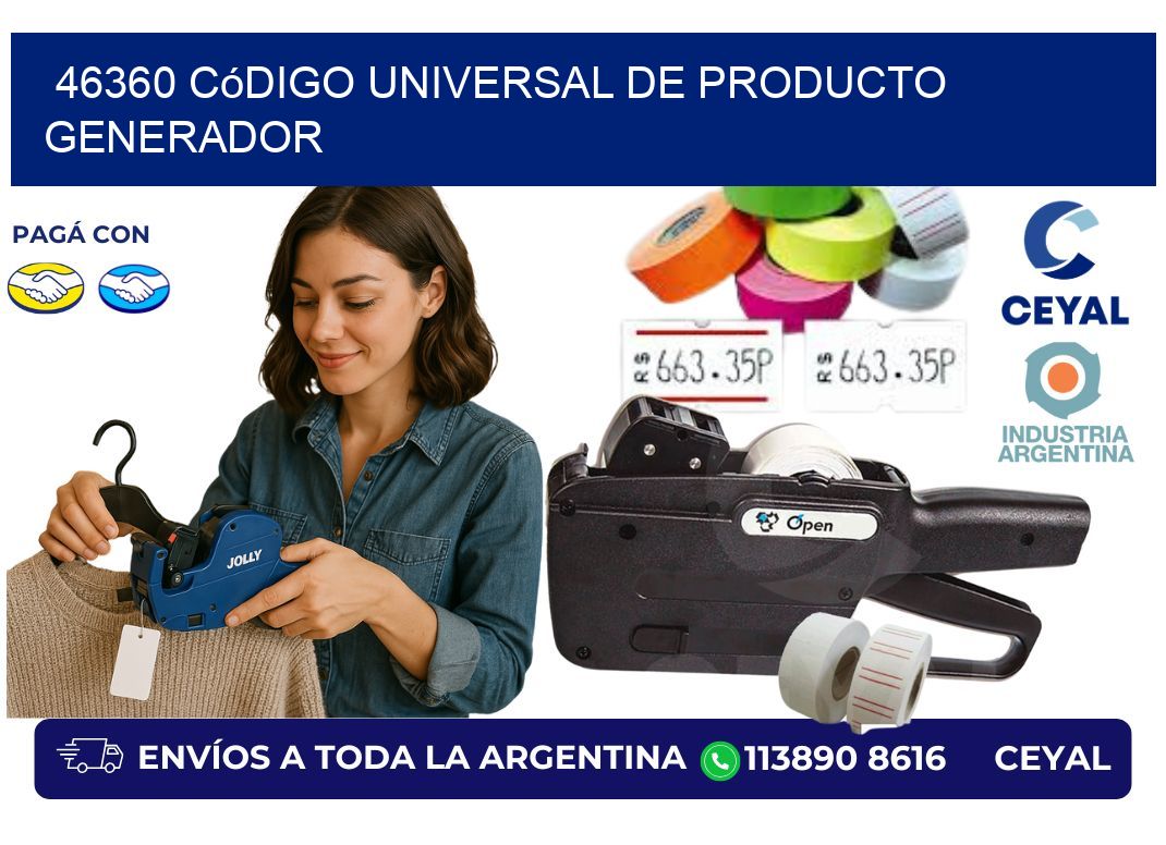 46360 Código universal de producto generador