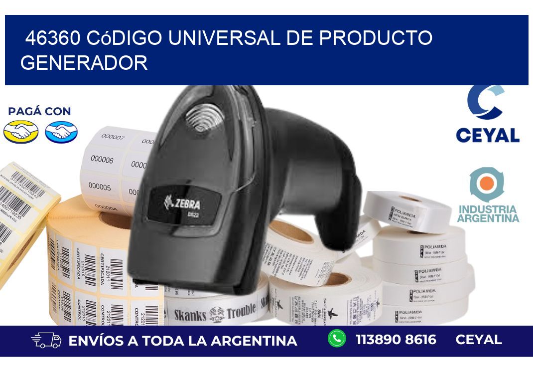 46360 Código universal de producto generador