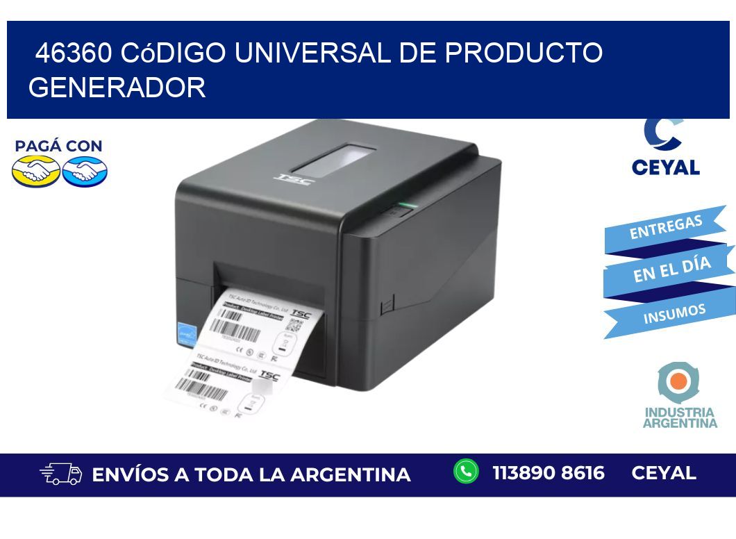 46360 Código universal de producto generador