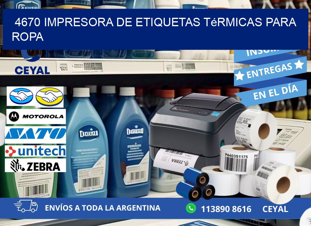 4670 impresora de etiquetas térmicas para ropa
