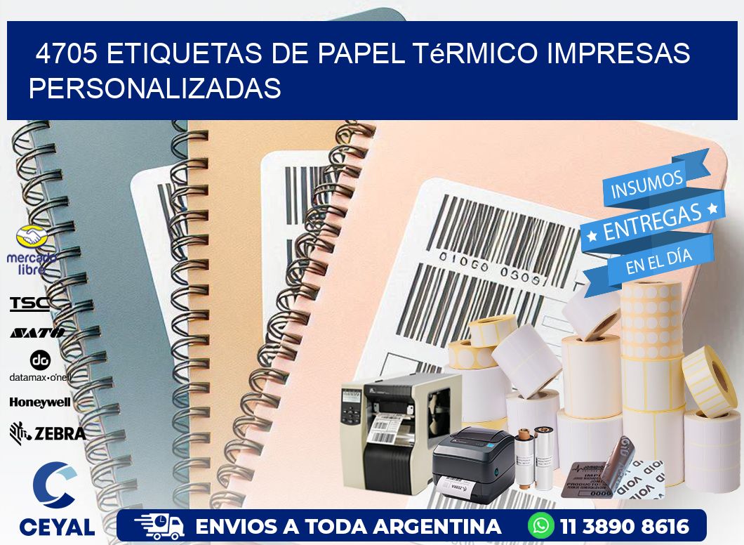 4705 Etiquetas de papel térmico impresas personalizadas