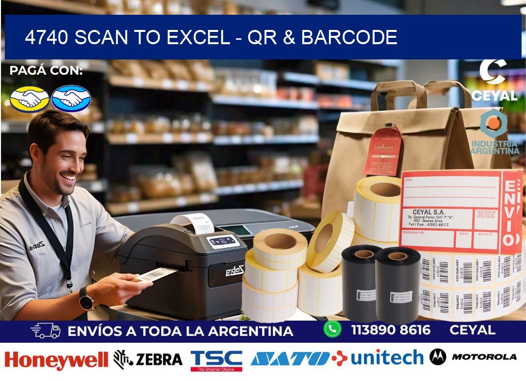 4740 Scan to Excel - QR & Barcode