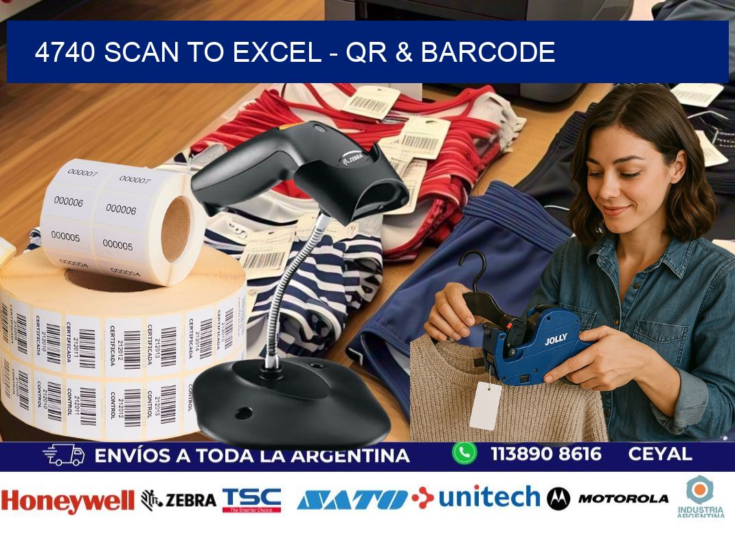 4740 Scan to Excel – QR & Barcode