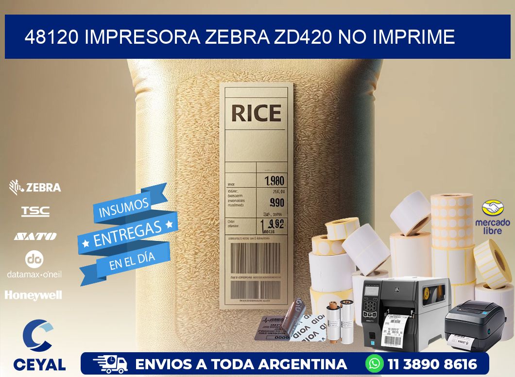 48120 Impresora Zebra ZD420 no imprime