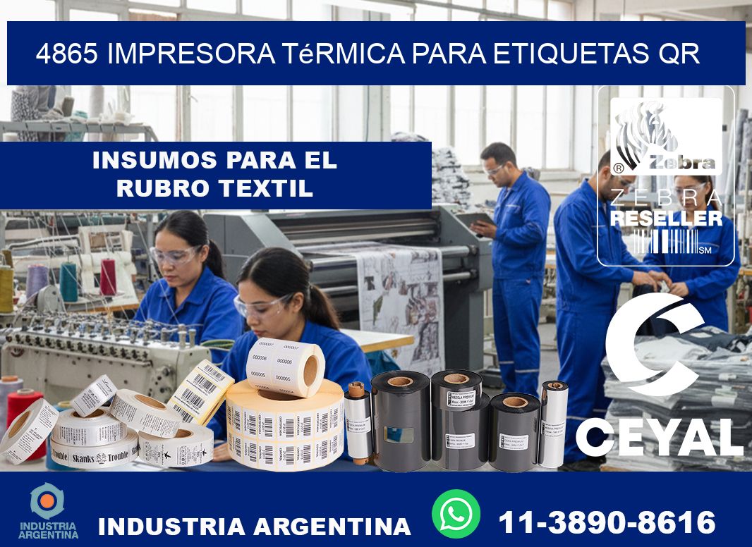 4865 impresora térmica para etiquetas QR