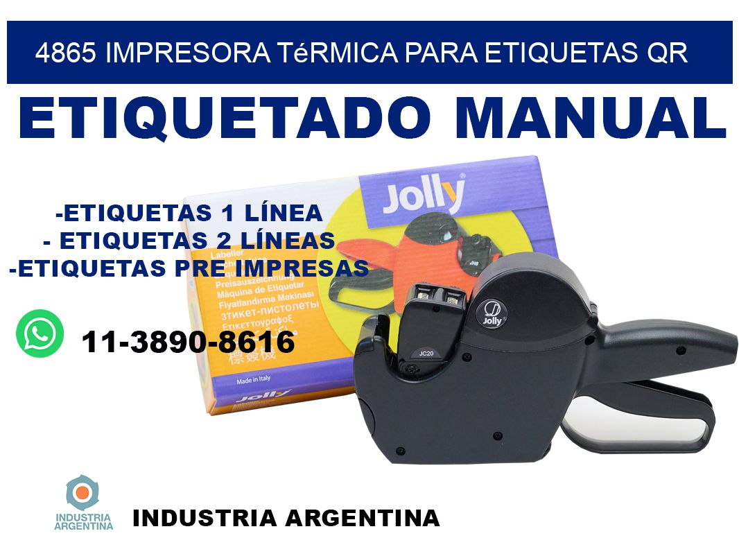 4865 impresora térmica para etiquetas QR