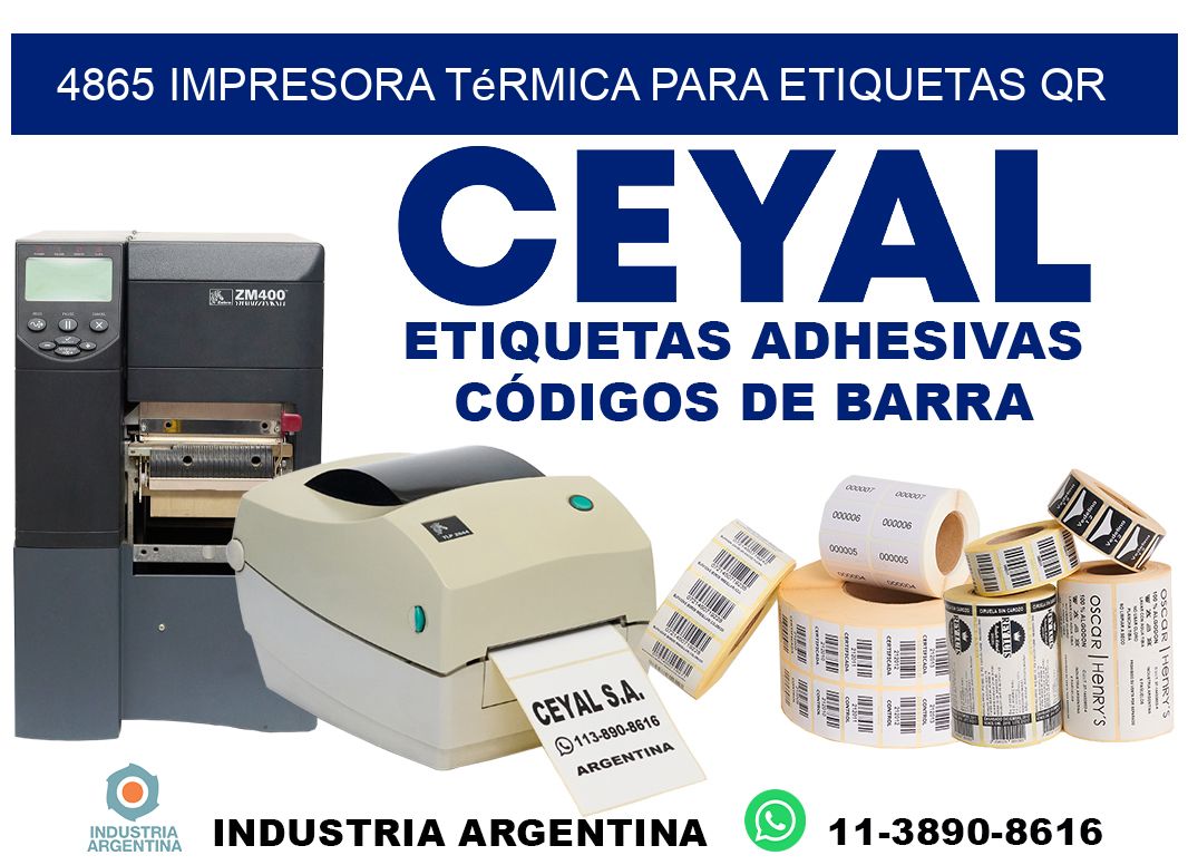 4865 impresora térmica para etiquetas QR