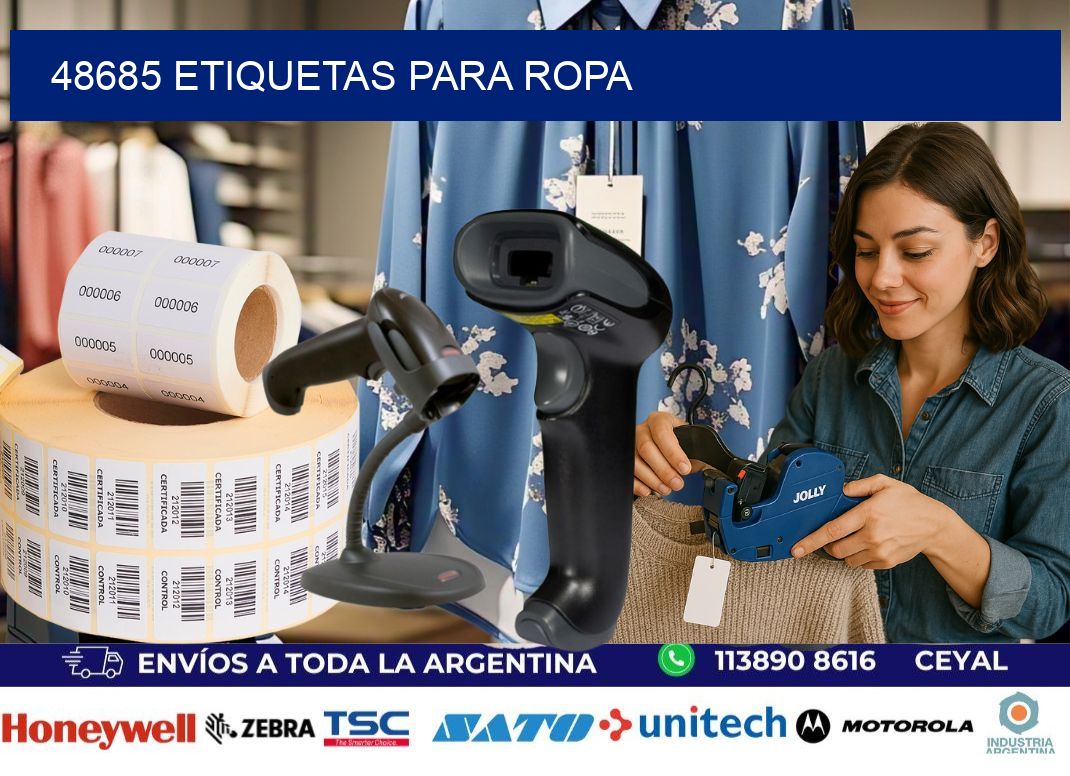 48685 etiquetas para ropa
