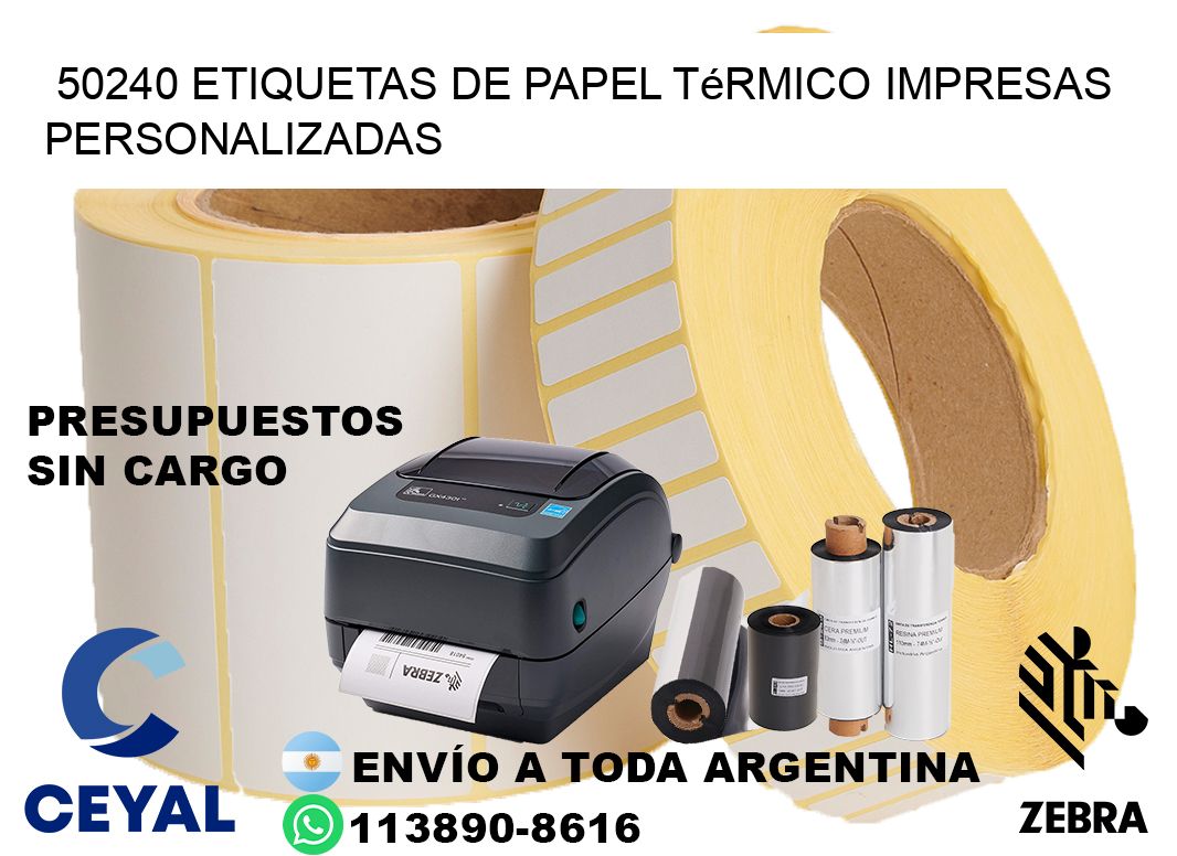 50240 Etiquetas de papel térmico impresas personalizadas