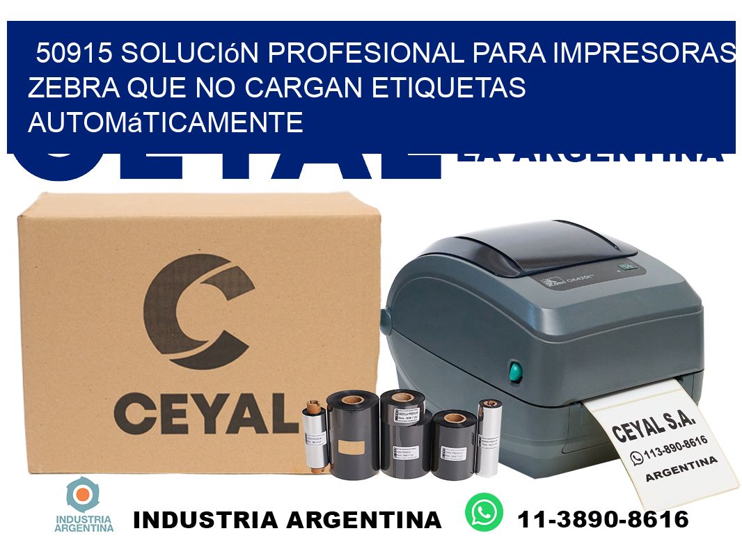 50915 solución profesional para impresoras zebra que no cargan etiquetas automáticamente