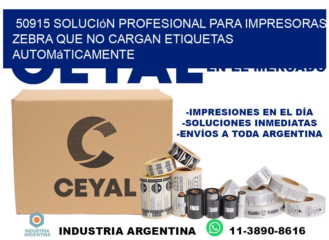50915 solución profesional para impresoras zebra que no cargan etiquetas automáticamente